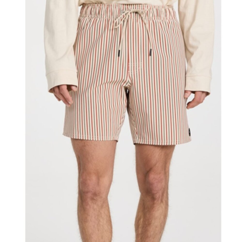 NWOT RVCA Va Pigment Print Elastic 7" Va Pigment Print Elastic Shorts Sz MED